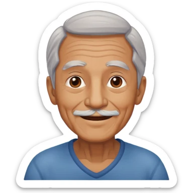 happy old man by the ocean sticker