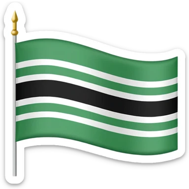 Make the flag of the Ural Republic, white, green, black sticker