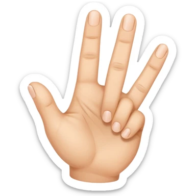 I want an emoji that looks like 🤌🏻👌🏻🤏🏻but i want that the the middle vinger touches the tumb and the other vingers dont. sticker