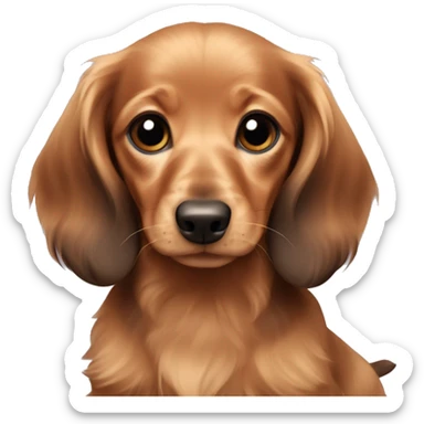 long haired dachshund puppy sticker