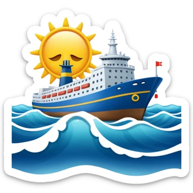 Sole più nave sticker