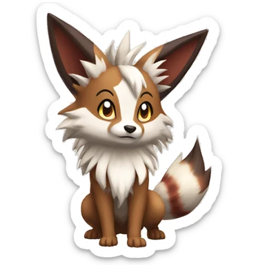Lycanroc Eevee Furret Zigzagoon sticker
