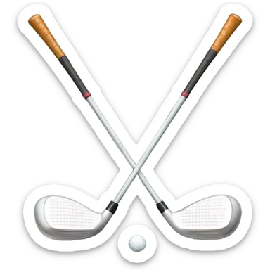 Golf logo of 2 crossed golf clubs sticker