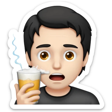 frothing at the mouth sticker