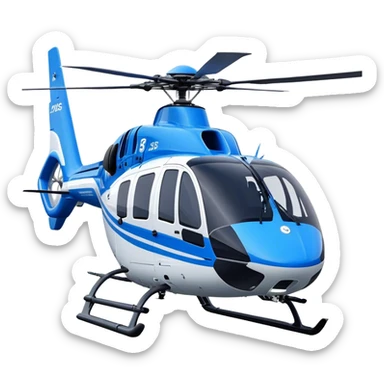 Eurocopter EC135 - Airbus Helicopters (Model Year: 2020) (Iconic colour: Blue and white) sticker