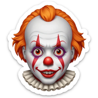 The clown from the movie IT With a little orange hair with the scary lip sticker