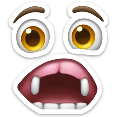 A burp with drool sticker