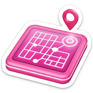 pink big gps map lines sticker