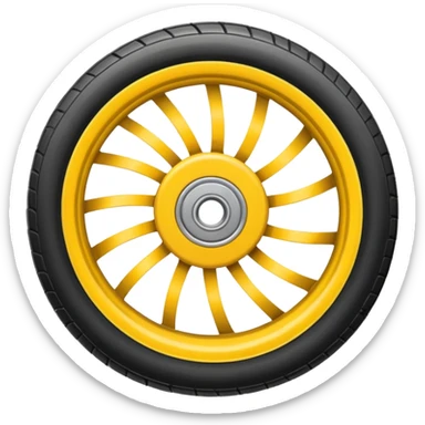yellow glider wheel sticker