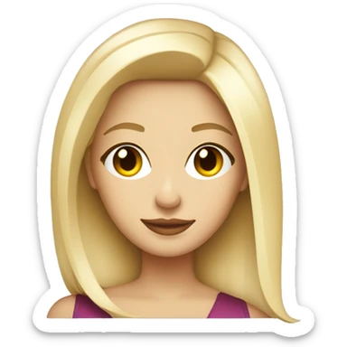 Blonde and straight hair girl sustaining cocktail san francisco sticker