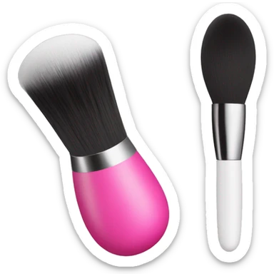 makeup brush and beauty blender sticker