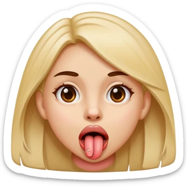 girl sticking out her tongue  sticker
