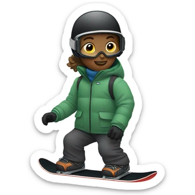 Snowboard discapacidad  sticker
