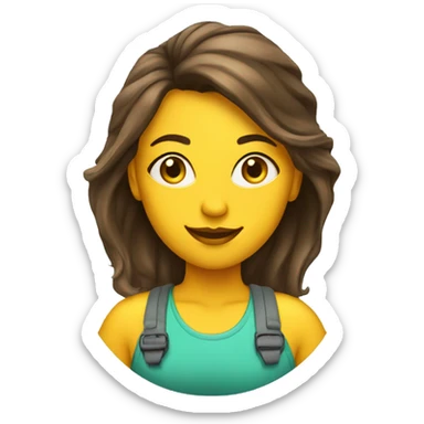 Girl boss with a sign write sunshine store sticker