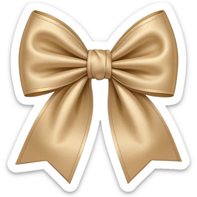 Beige bow enoji sticker