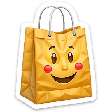 empty shoping bag sticker