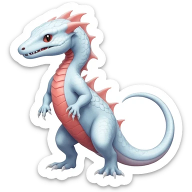 Pastel white frosty albino Salandit (full body) sticker