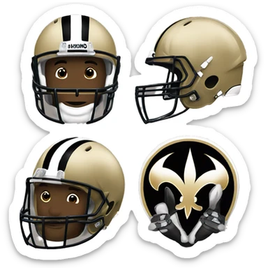 new orleans saints football team sticker