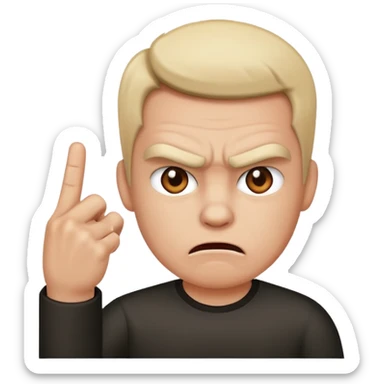 Personne qui fait un doigt d'honneur sticker