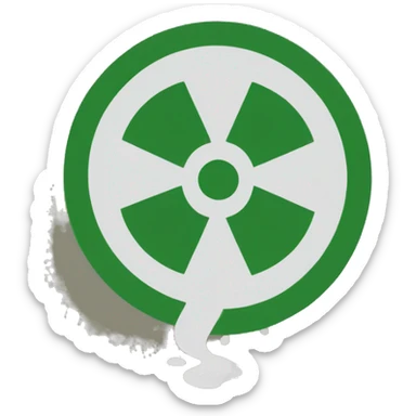 Hazardous waste symbol sticker
