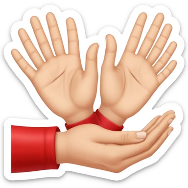 apretón de manos 🤝, solo manos humanas, cinco dedos por mano, proporciones correctas, sin brazos, sin dedos extra” sticker