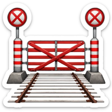 Railroad crossing  sticker