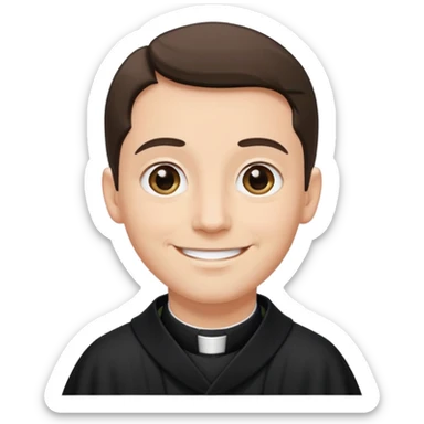The priest presiding over the wedding sticker