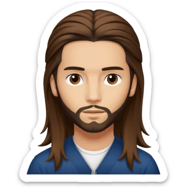 Tom Kaulitz with brown long hair  sticker