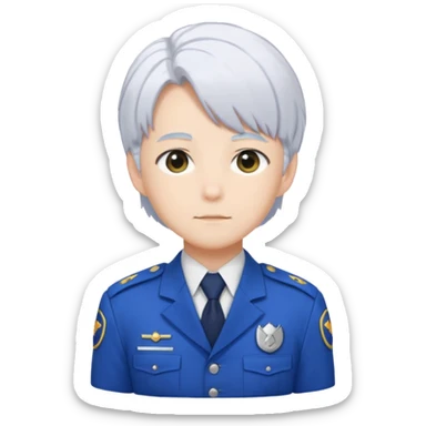 Seishiro Nagi from Blue Lock, laid-back soccer player with white hair, Blue Lock uniform, relaxed pose sticker
