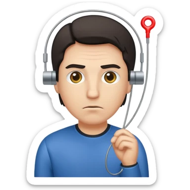 Neo getting knowledge downloaded to his mind by that wire and pin  sticker