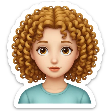 ragazza riccia  sticker