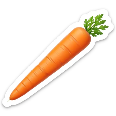 Mini carrot sticks, small orange cylinders, blunt rounded ends on both sides sticker