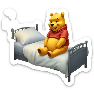Winnie the Pooh saying goodnight sticker