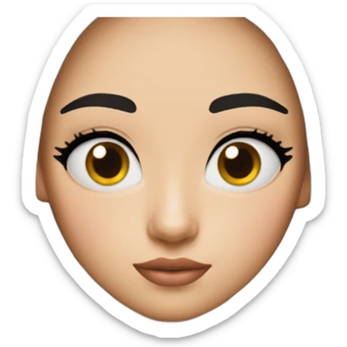 Jennie blackhair eyes like a cat and a mole under eyebrows sticker