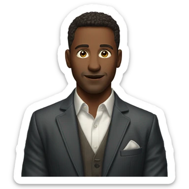 captivating male portrait in jacket with other haircut sticker