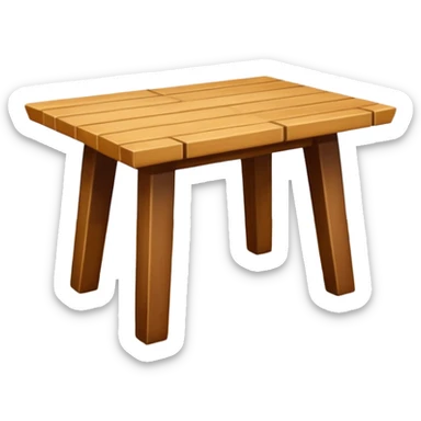 mesa de madera mesa de comedor, con cuatro patas hecha de madera sticker