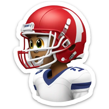 create a football player dragon with the red shirt sticker