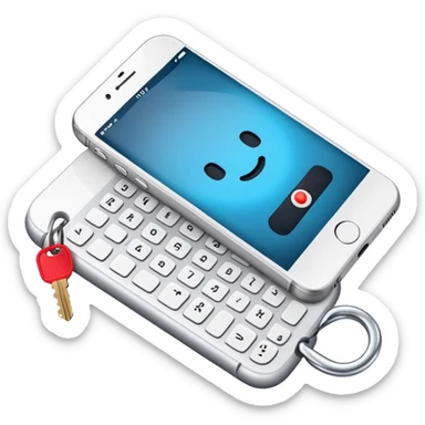 mobile phone and key sticker