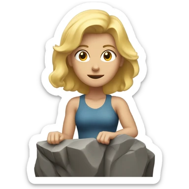 rock climber woman blonde sticker