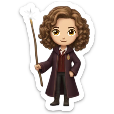 Hermione Granger With wand sticker