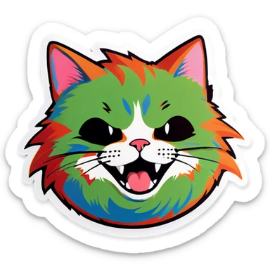 Chat qui est choqué de fou sticker