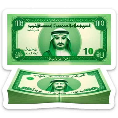 His work is the Saudi riyal sticker