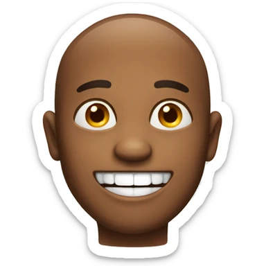 Smiling emoji without teeth sticker