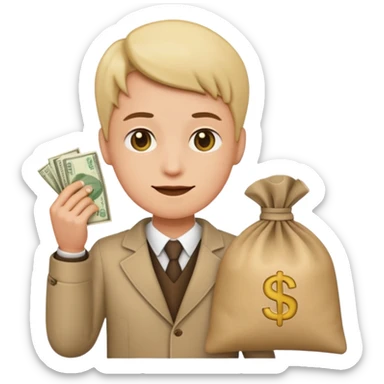 Ladrão com saco de dinheiro emoji  sticker