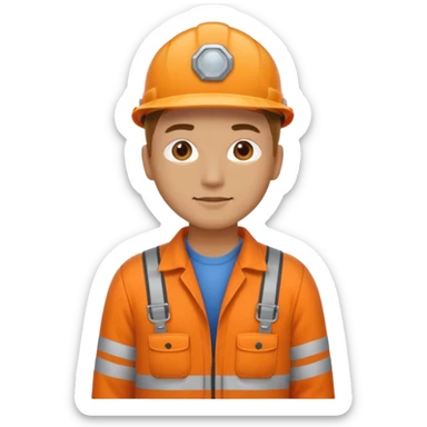 back of engineer orange overalls sticker