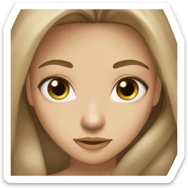 beautiful girl green eyes light brown haie sticker