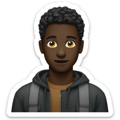 A 20-year-old slim, dark-skinned boy. sticker