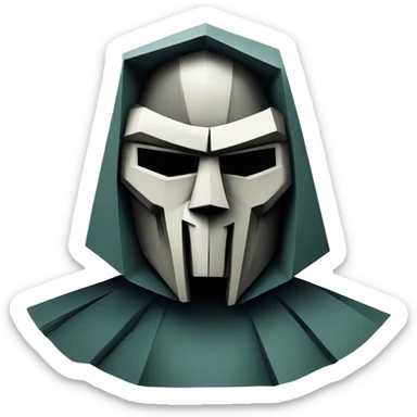 MF DOOM in cubism sticker