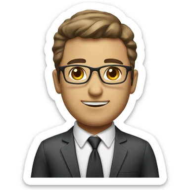 a boy manager ceo friendly sticker