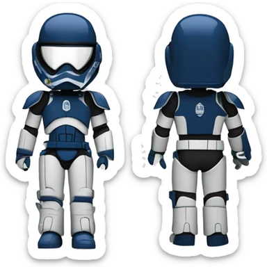 Darktrooper pearl-blue Card stock Papercraft fr-s racecar sticker